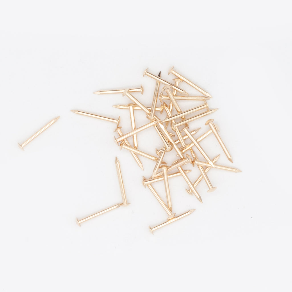 Challenge 13 x 1.25 (18g) Steel, Brass Plated Escutcheon Pins