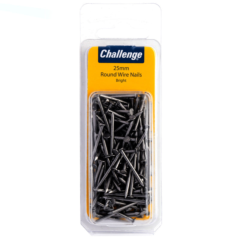 Round Wire Nails 25mm - Bright
