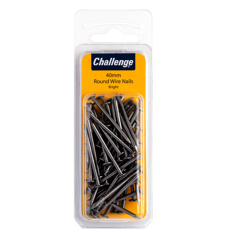 Round Wire Nails 40mm - Bright
