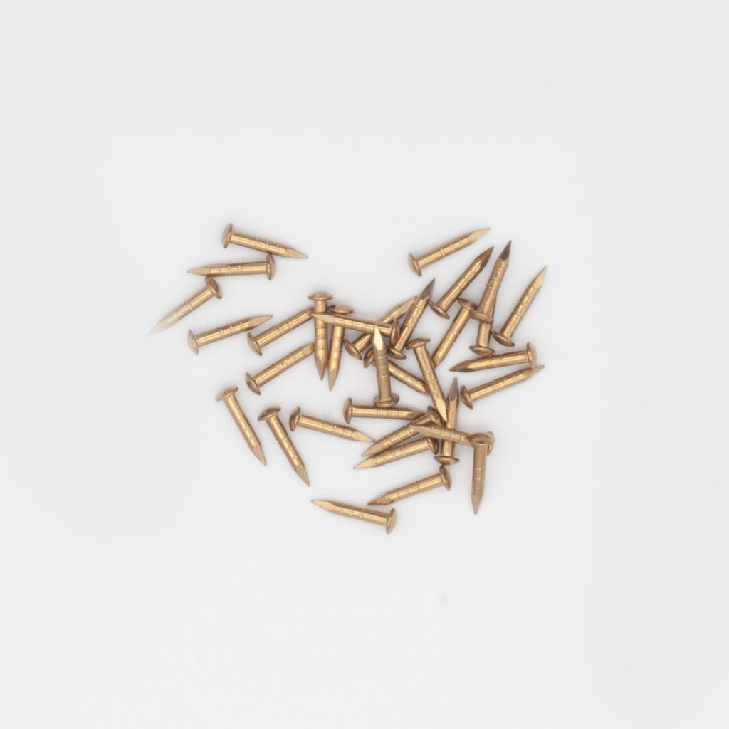 10mm Solid Brass Escutcheon Pins (Dome head nails) - 30g