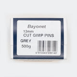 13mm Cut Gimp Pins Grey - 500g