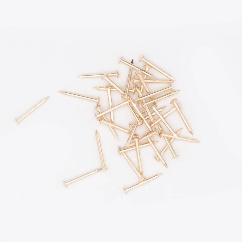 13mm x 1.25mm Brassed Escutcheon (Dome head) Pins