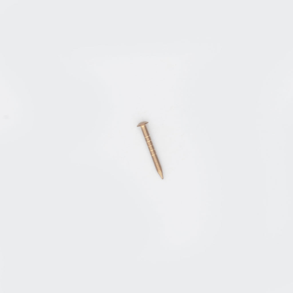 15mm Solid Brass Escutcheon Pins (Dome head nails) - 30gm