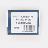 15x1.40mm Brass Panel Pins