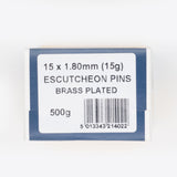 15 x 1.80mm Brassed Escutcheon (Dome head) Pins