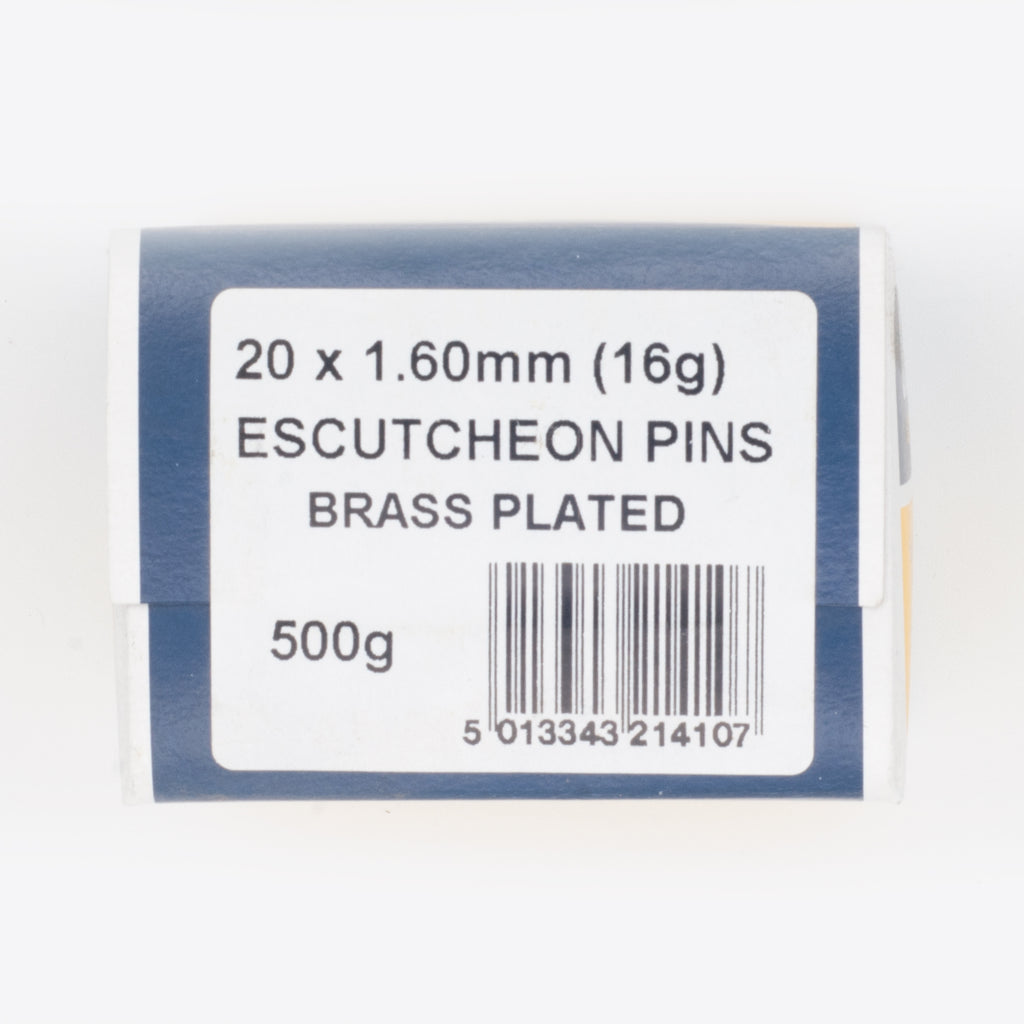 20mm x 1.60mm Brassed Escutcheon (Dome head) Pins