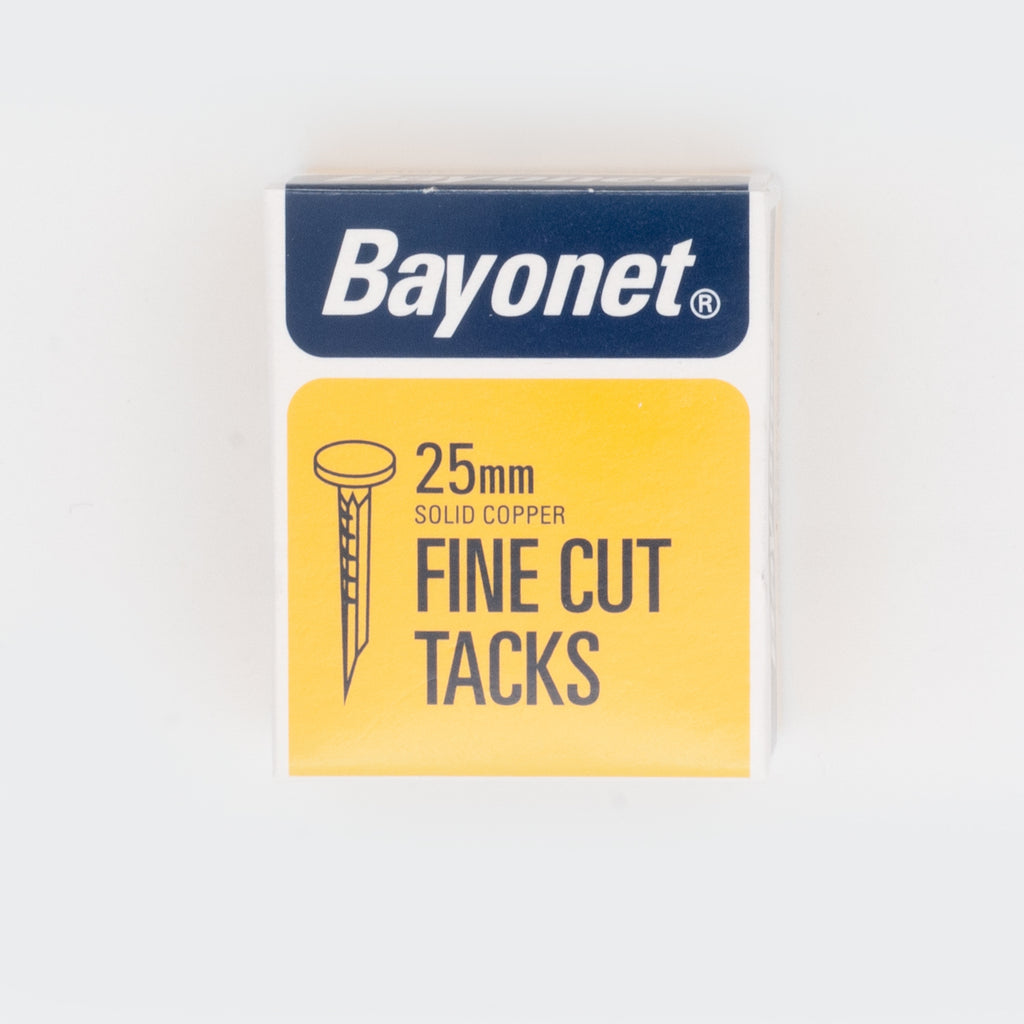 Bayonet 25mm Solid Copper Fine Cut Tacks