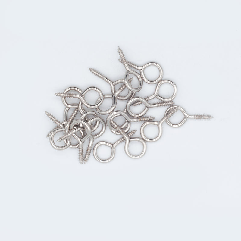 Assorted Nickel Plated Screw Eyes