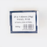 25x1.60mm Stainless Steel Panel Pins