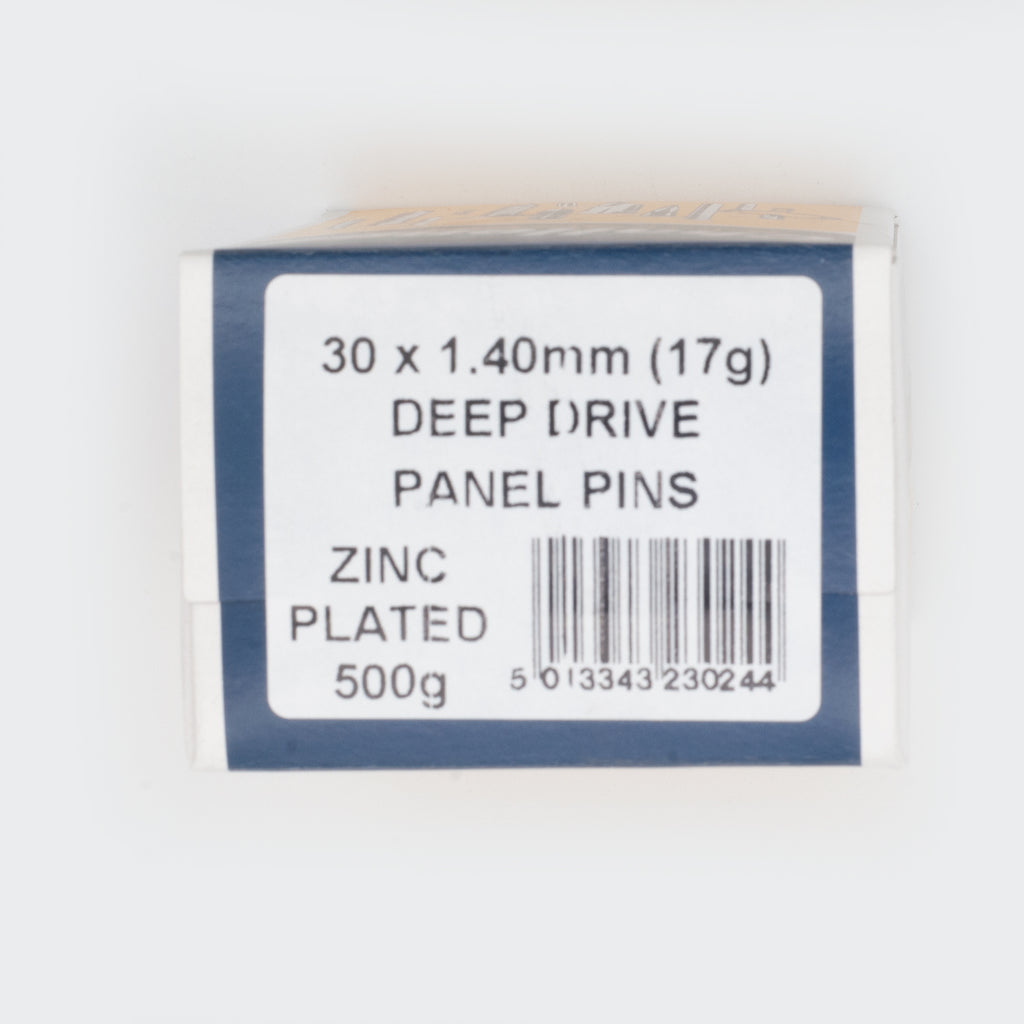 30x1.40mm Deep Drive Panel Pins Zinc Plated