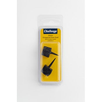 Octagonal Door Stud 20mm -Black Powder Coat