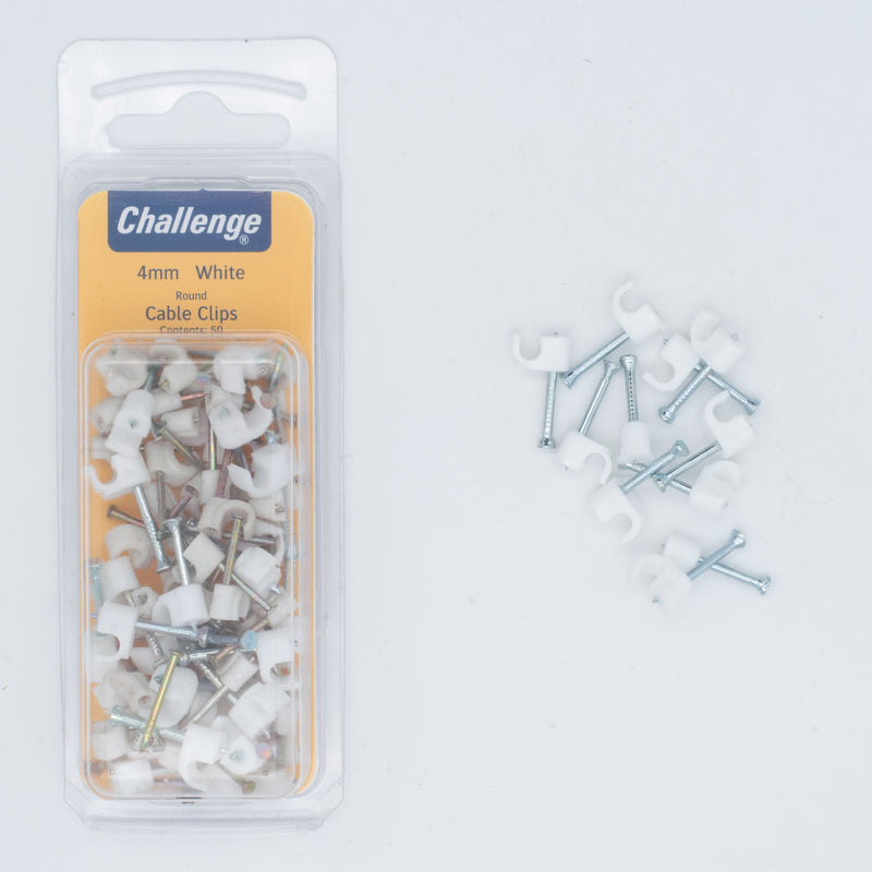 4mm Round Cable Clips