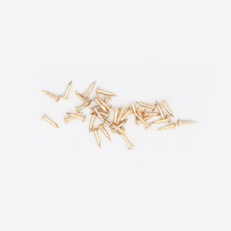 Challenge 6 x 1.25 (18g) Steel, Brass Plated Escutcheon Pins