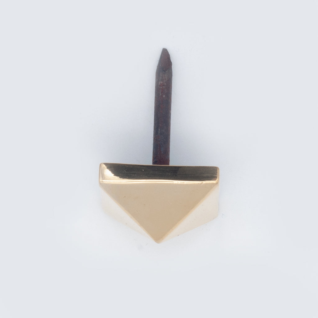 Pyramid Stud - Unfinished Brass
