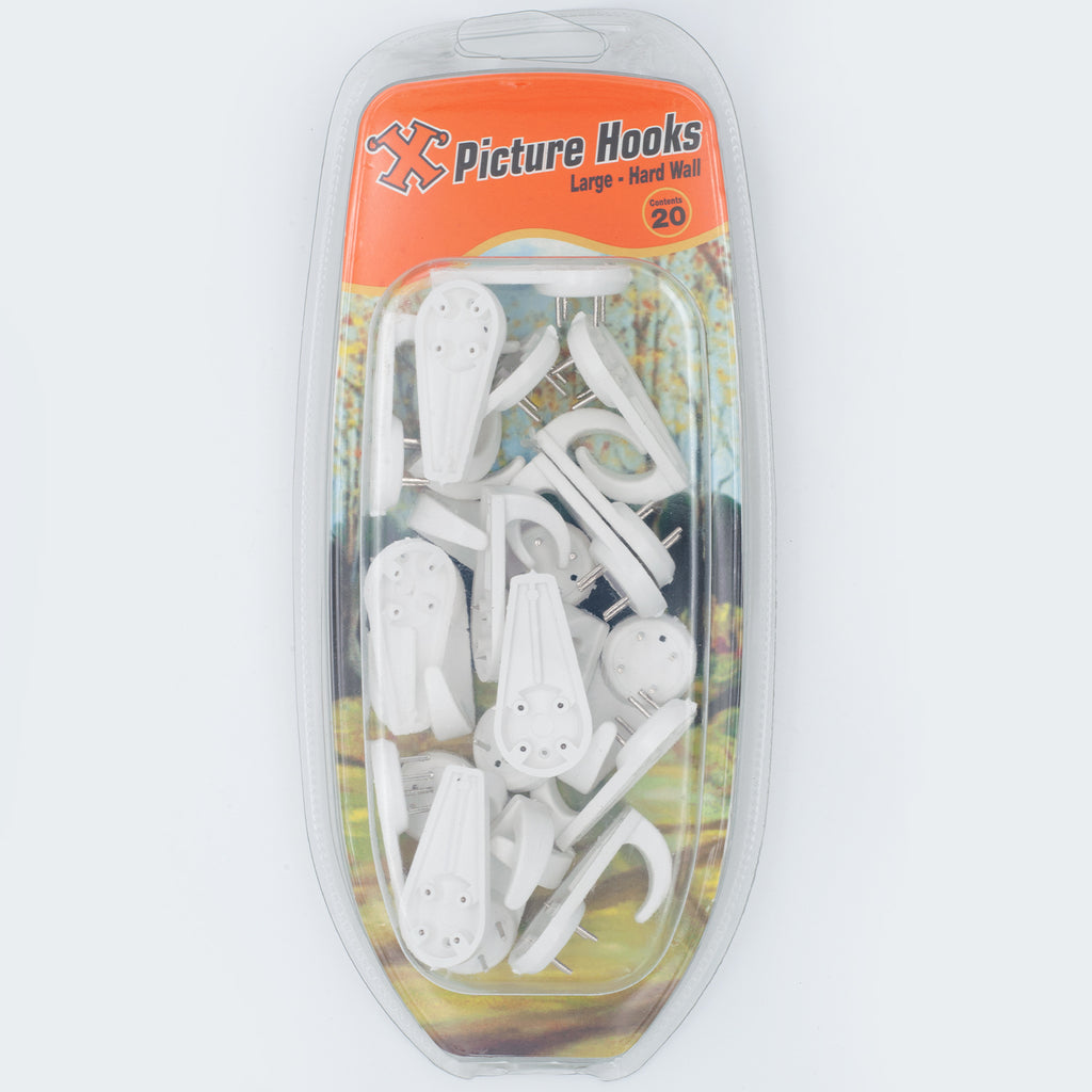 Large Hard Wall Hooks - Pack
