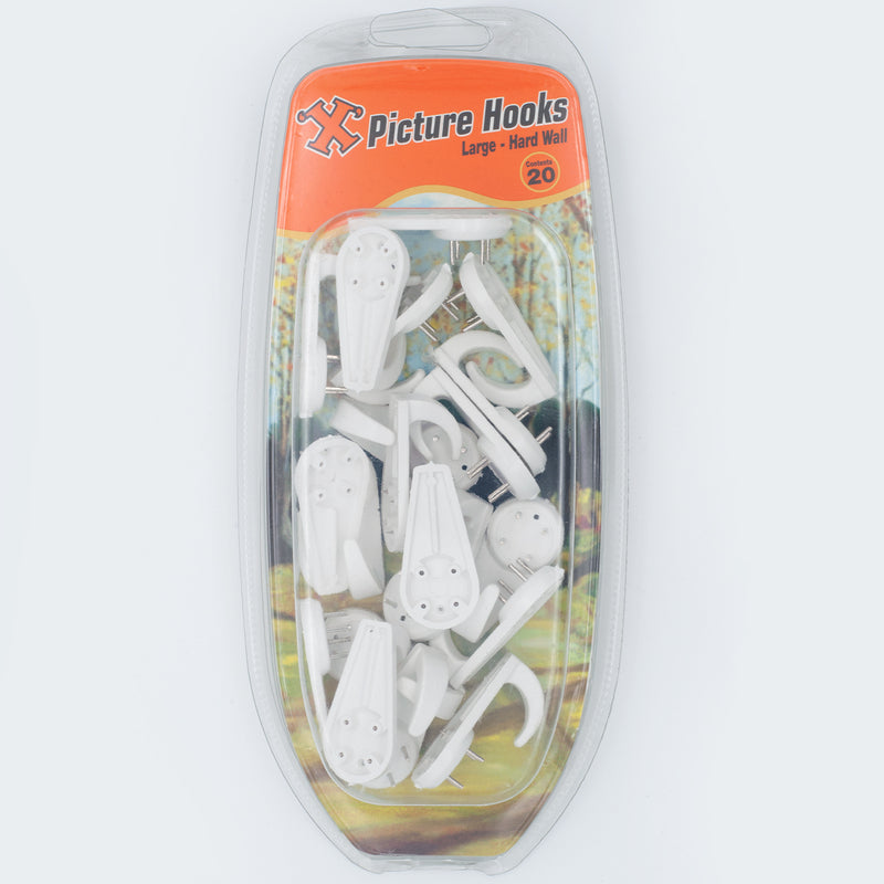 Large Hard Wall Hooks - Pack