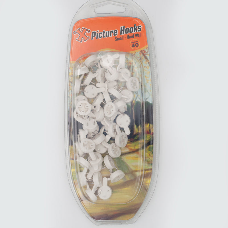 Small Hard Wall Hooks - Pack