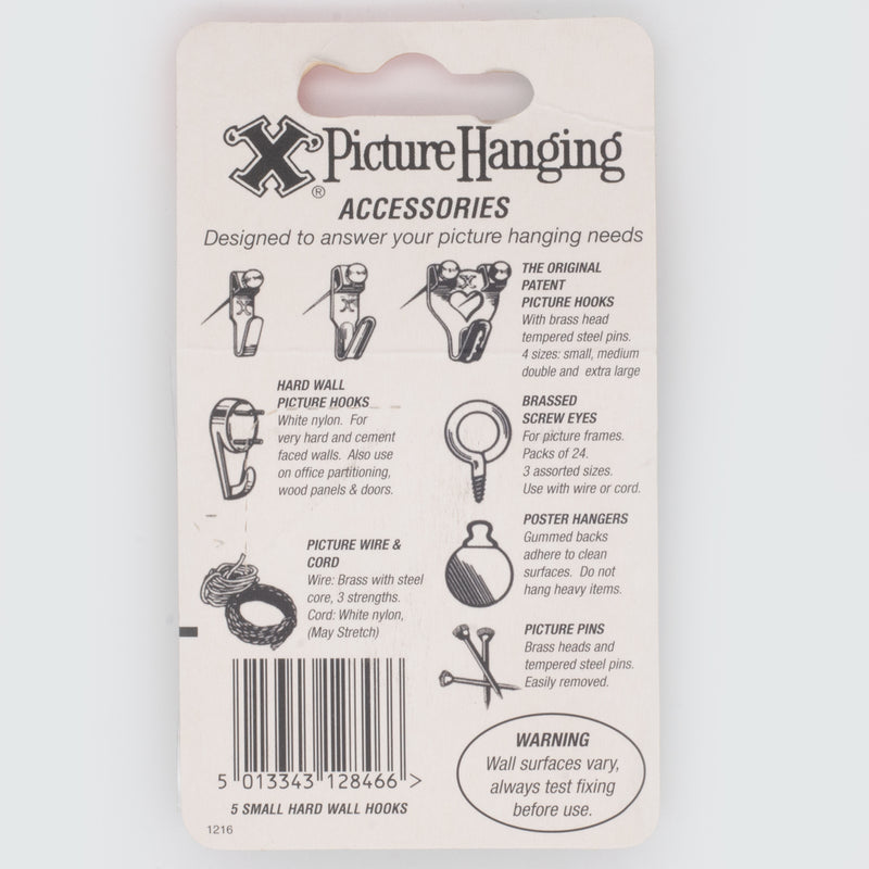 Medium Hard wall TOLY picture hooks. High Quality. 100% Nylon