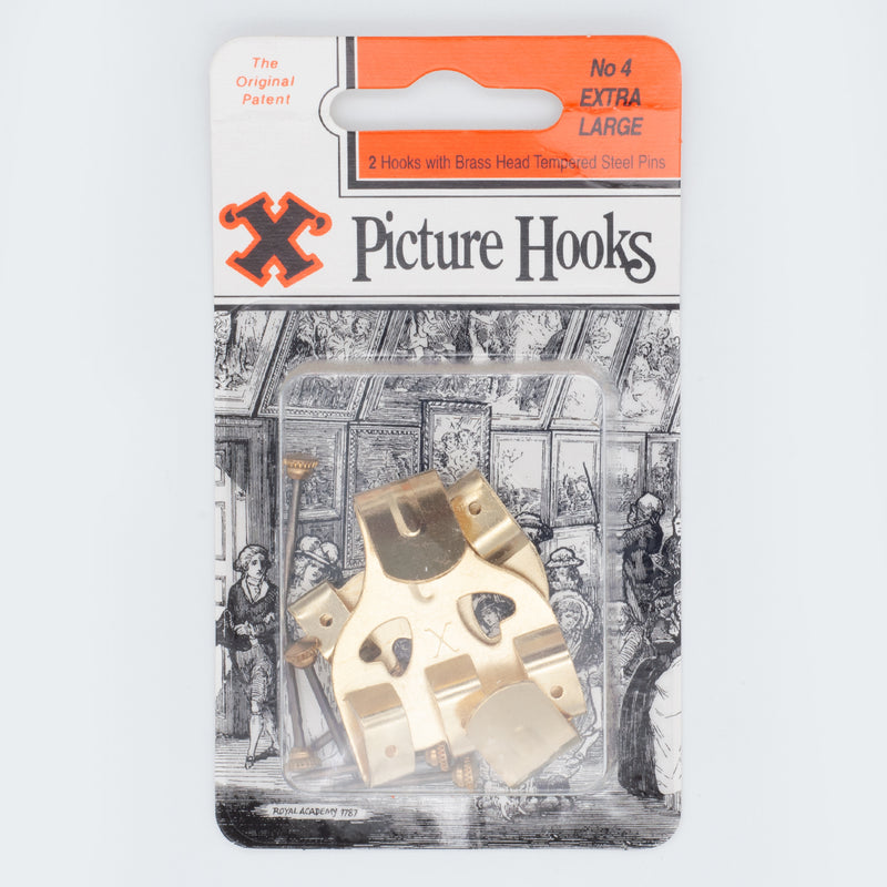 No.4 Picture Hooks Brassed