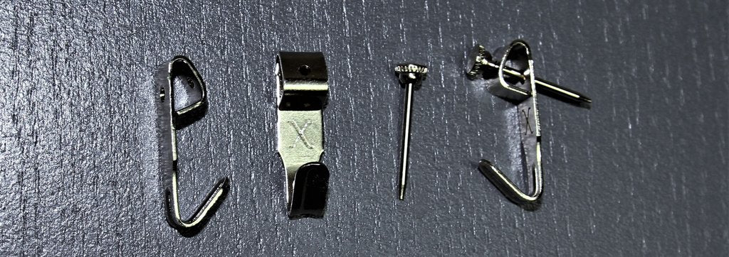 Great New Addition! Nickel Plated 'X' Picture Hooks