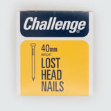 Challenge 40mm Galvanised Lost Head Nails