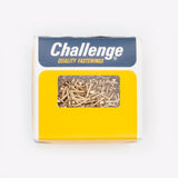Challenge 10 x 1.25 (18g) Steel, Brass Plated Escutcheon Pins