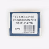 Challenge 10 x 1.25 (18g) Nickel Plated Escutcheon Pins