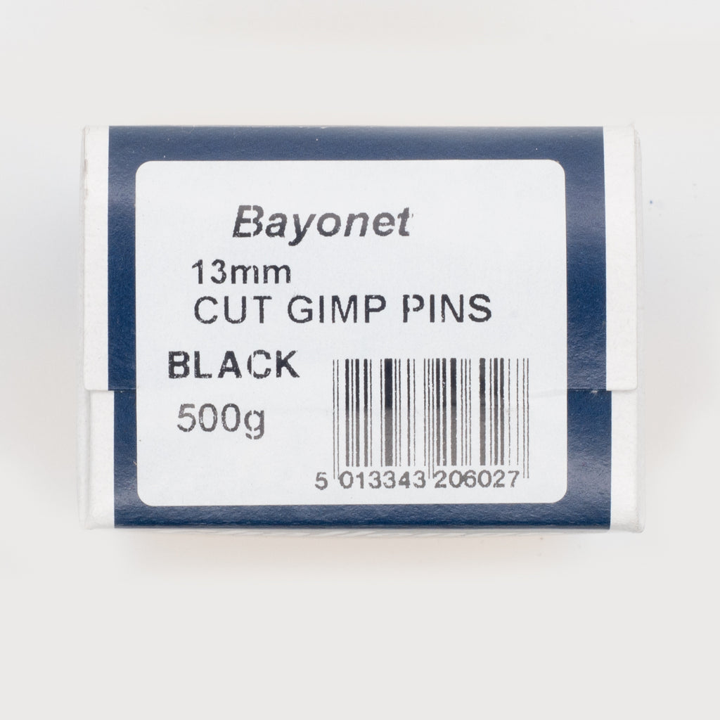 13mm Cut Gimp Pins Black - 500g