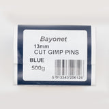 13mm Cut Gimp Pins Blue - 500g
