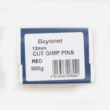 13mm Cut Gimp Pins Red - 500g
