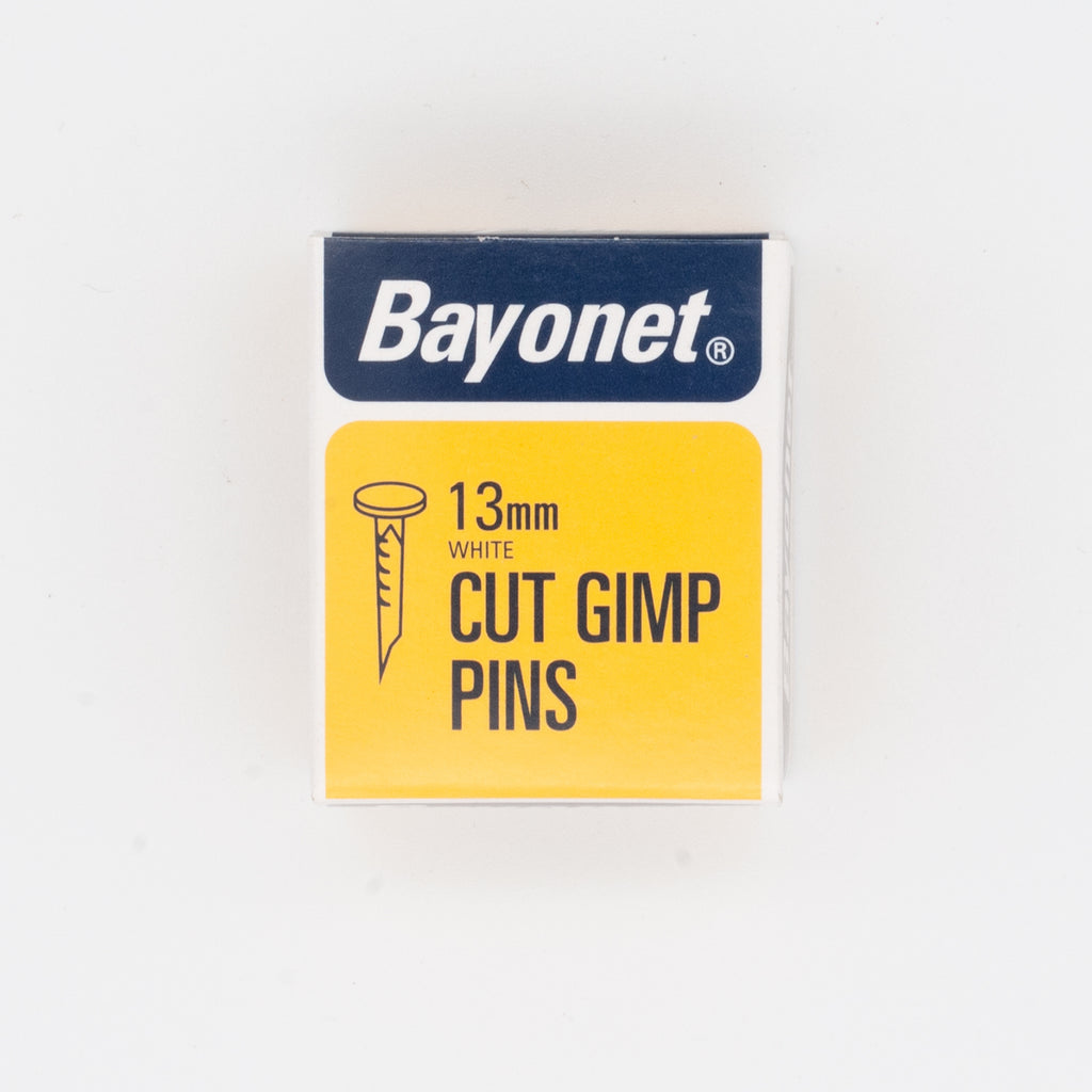Bayonet 13mm White Cut Gimp Pins