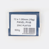13x1.00mm Zinc Plated Panel Pins