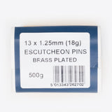 13mm x 1.25mm Brassed Escutcheon (Dome head) Pins