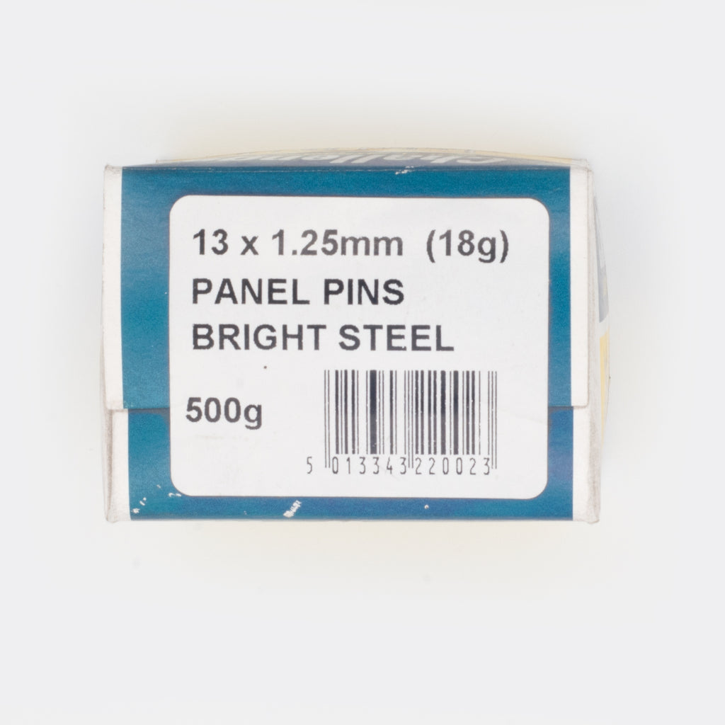 13x1.25mm Bright Steel Panel Pins-4x500g(2kg)