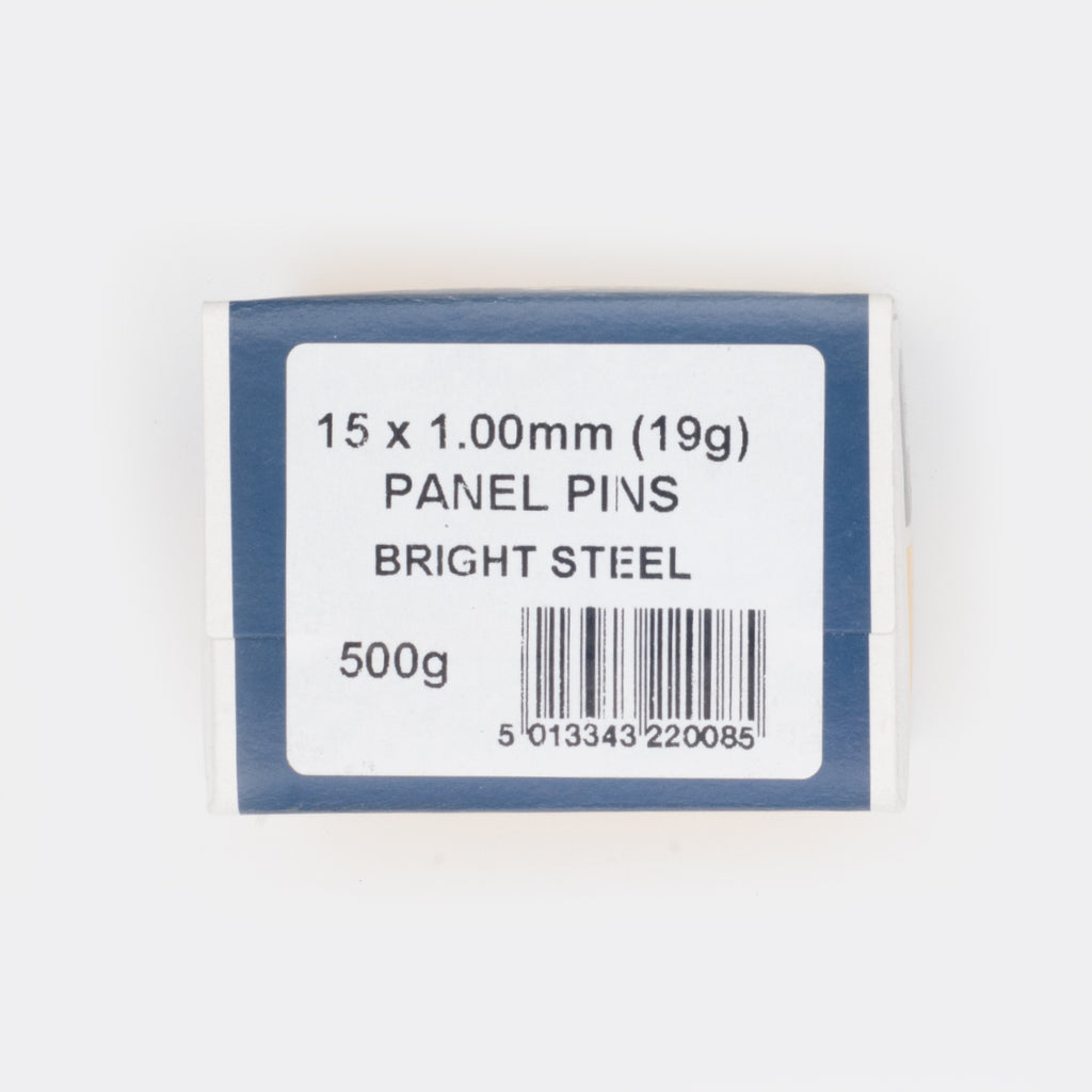 15x1.00mm Bright Steel Panel Pins-4x500g(2kg)