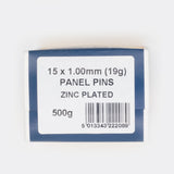 15x1.00mm Zinc Plated Panel Pins