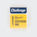 Challenge 20mm Brassed Escutcheon Pins