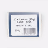 20x1.40mm Bright Steel Panel Pins