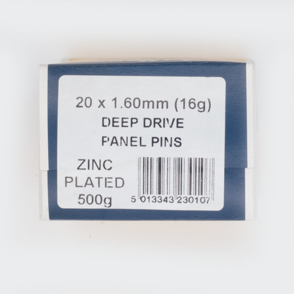 20x1.60mm Deep Drive Panel Pins Zinc Plated