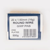 20x1.60mm Round Wire Gimp Pins ZP