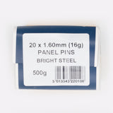 20x1.60mm Bright Steel Panel Pins