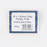 20x1.60mm Stainless Steel Panel Pins