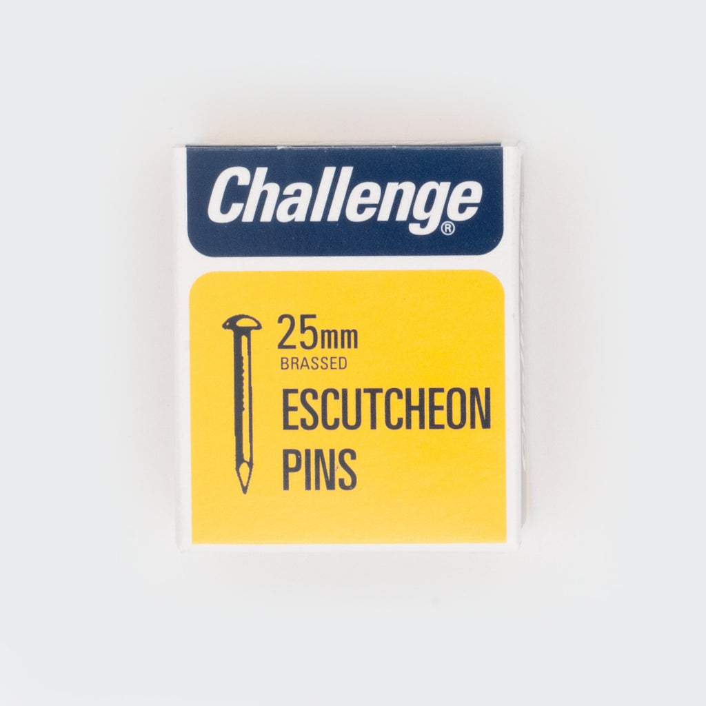 Challenge 25mm Brassed Escutcheon Pins