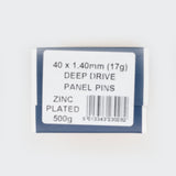 40x1.40mm Deep Drive Panel Pins Zinc Plated