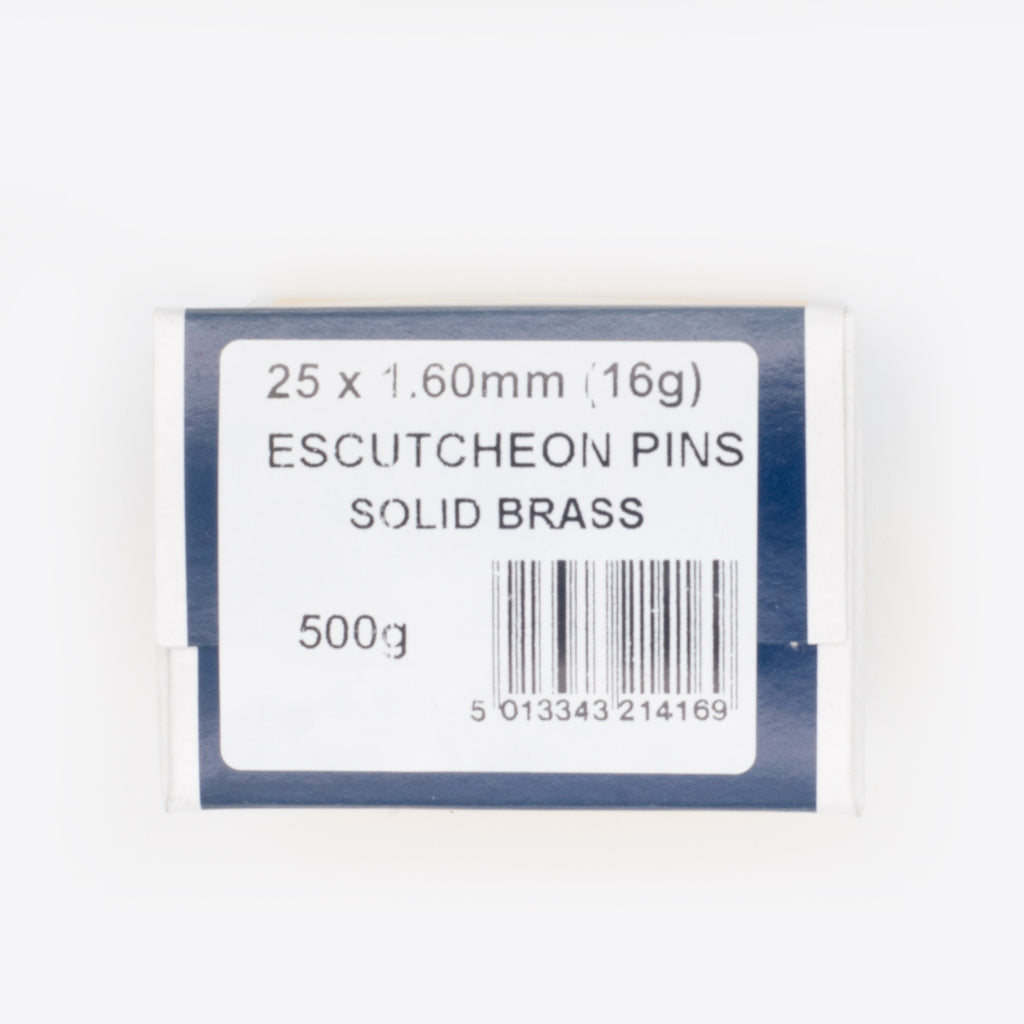 25mm x 1.6mm Solid Brass Escutcheon Pins (Dome head nails) - 500gm