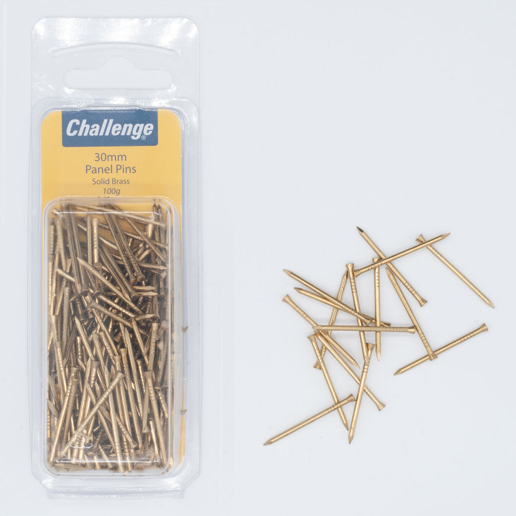 30mm Solid Brass Panel Pins