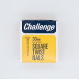 Challenge 30mm Galvanised Square Twist Nails