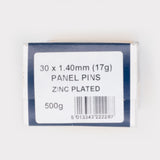30x1.40mm Zinc Plated Panel Pins