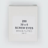 30x6   Screw Eyes EB-Box of 250