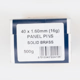 40x1.60mm Brass Panel Pins